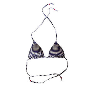 *SALE* Blue and White Striped Triangle Bikini Top